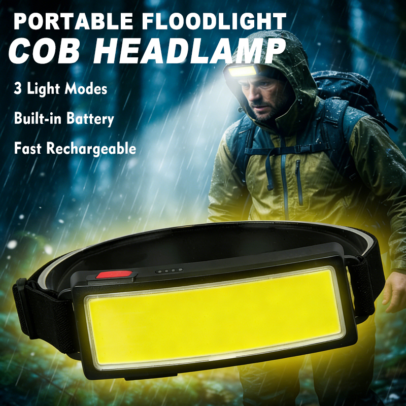Outdoor Usb Power Supply - Powerful COB LED Headlamp 4 Lighting