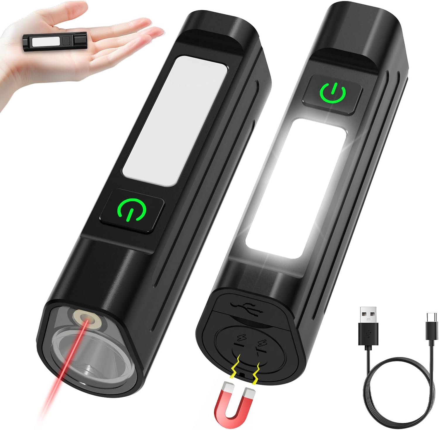 Outdoor Usb Power Supply - Portable LED FlashlightWaterproof Front Warning Work