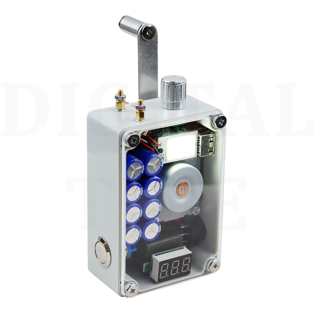 Outdoor Power Equipment Brands - 8-capacitor Hand Generator USB Charging Camping