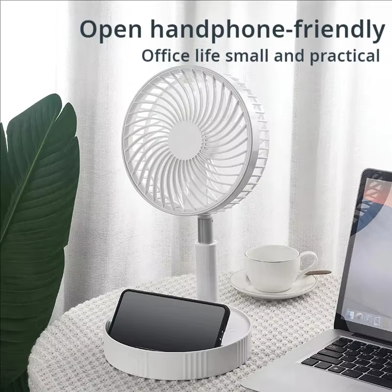 Outdoor Usb Power Supply - Retractable Fan Portable Mini Foldable Desk