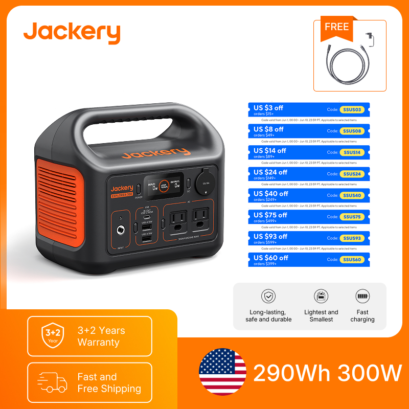 Outdoor Power Source - Jackery Portable Power Station Explorer 300New