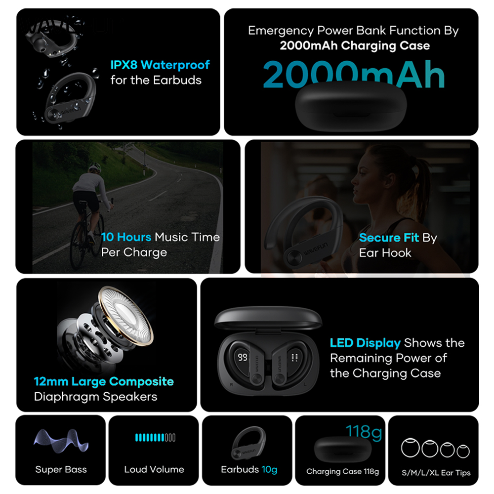 Wavefun XBuds 5 Bluetooth Earp - Outdoor Power Board Box incelemesi ve fiyatı