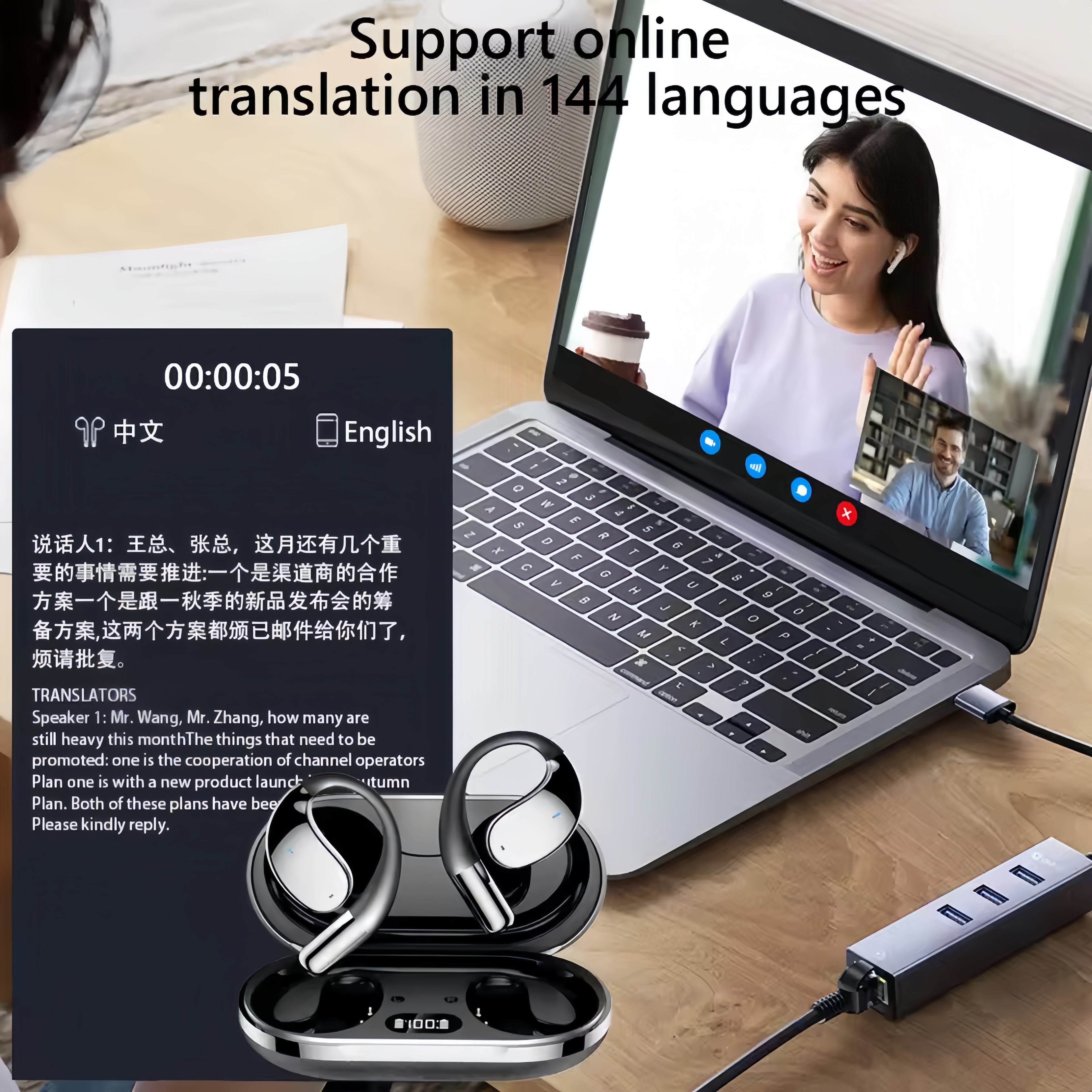 2026 New AI Translation Earbud - Outdoor Usb Power Supply incelemesi ve fiyatı